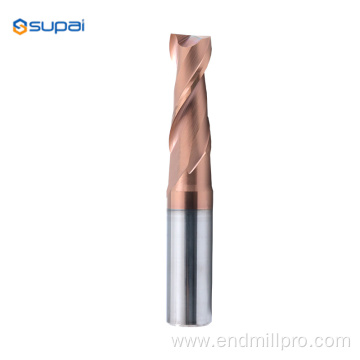 Solid Carbide Diamond 2Flute End Mills Copper Coating